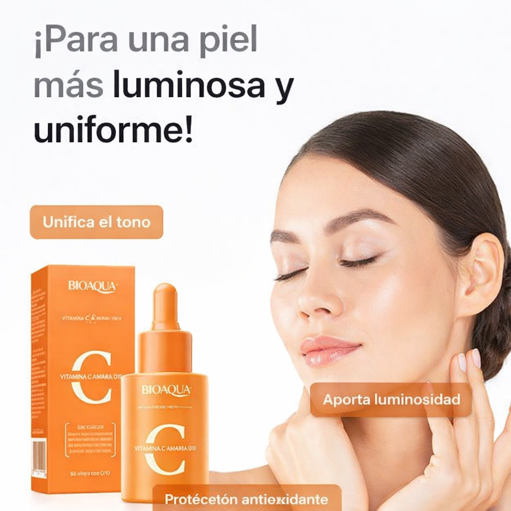 🍊 Bioaqua Vitamina C | Piel luminosa sin manchas ✨